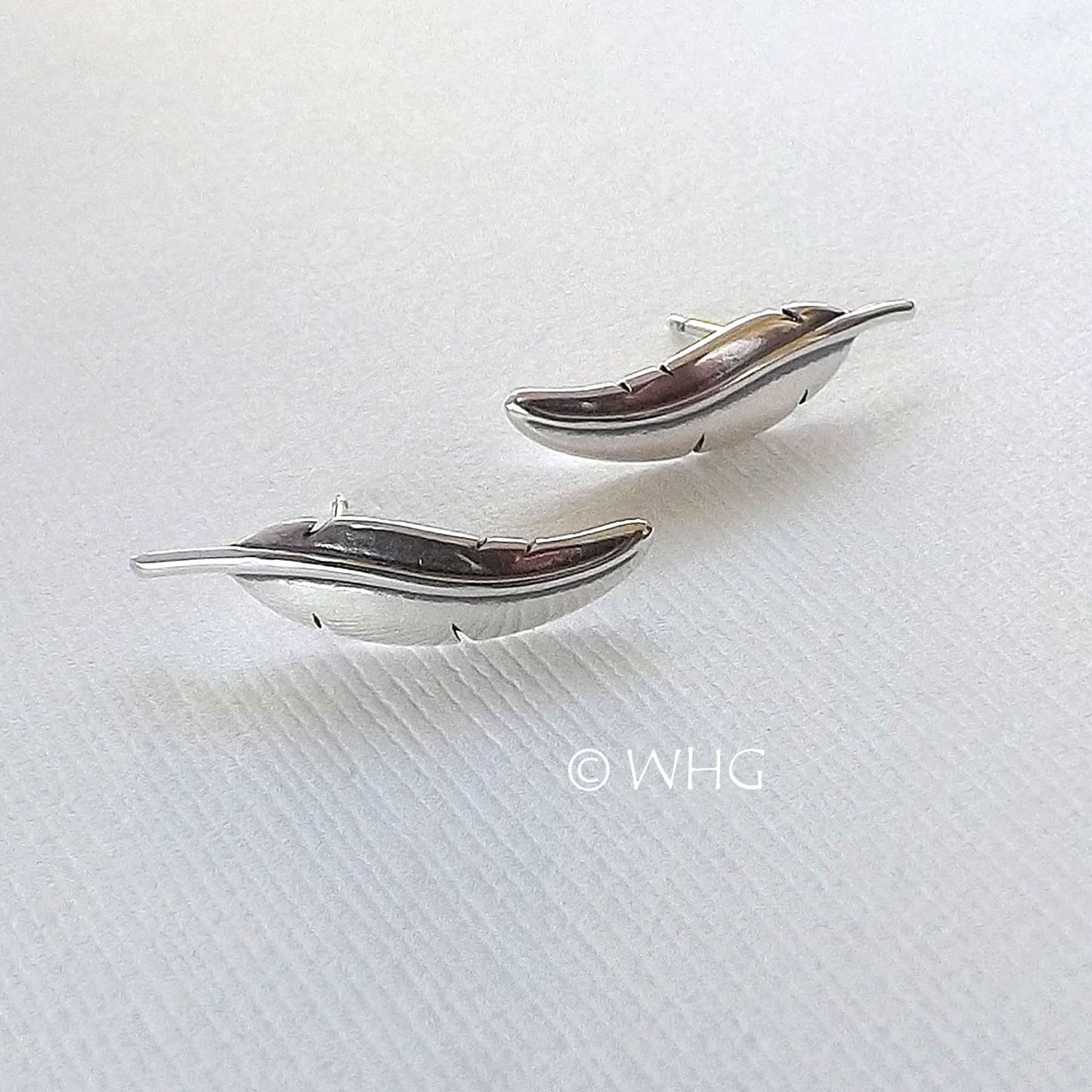 Sterling Silver Leaf Climber Earring